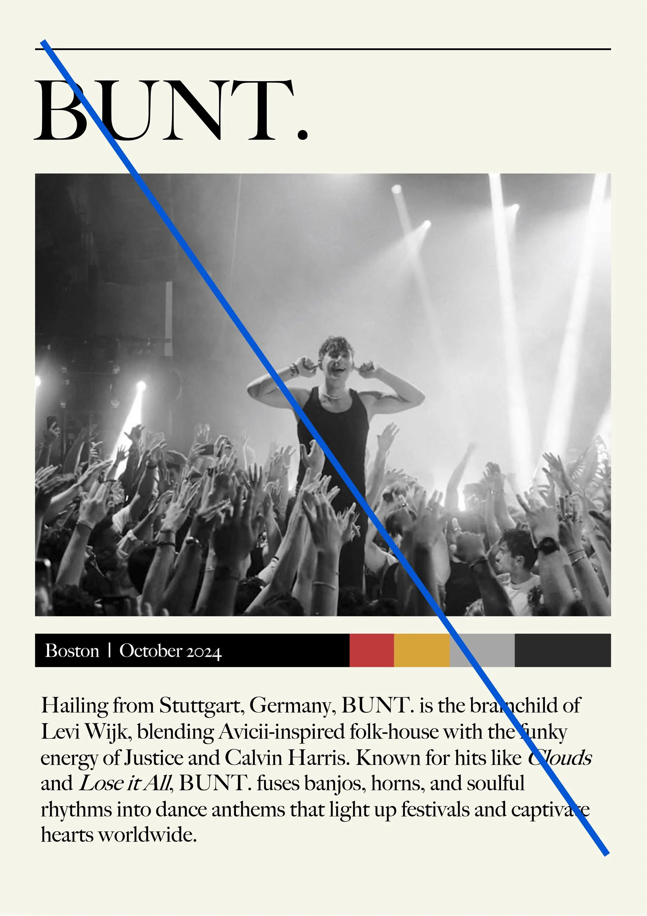 Bunt. tour poster — 2026